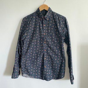 JCrew longsleeve floral cotton shirt, with hint of stretch, size small